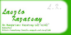 laszlo kazatsay business card